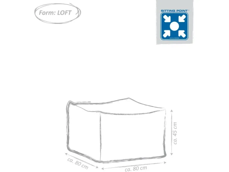 Sitting Point Hocker Outside 150 l Blau