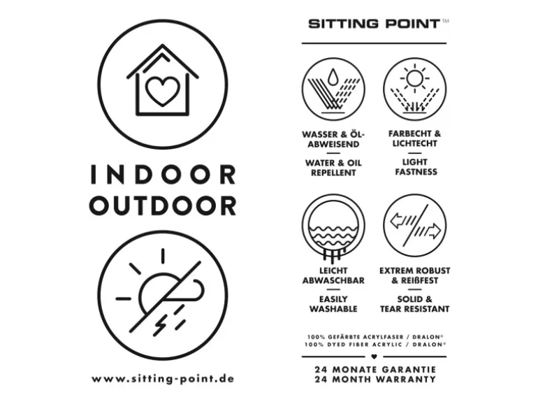 Sitting Point Hocker Outside 150 l Blau