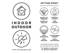 Sitting Point Hocker Outside 150 l Grau