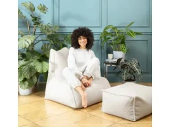 Sitting Point Hocker Roll Woolly 100 l Natur