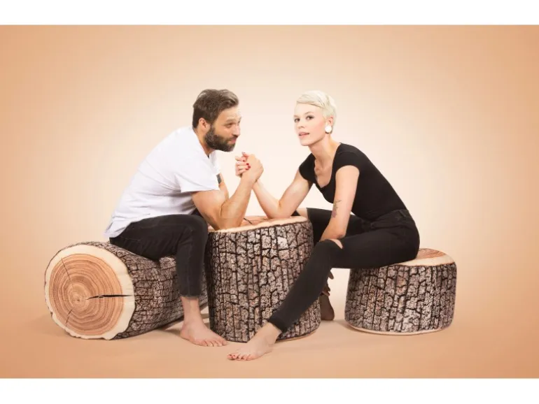 Sitting Point Hocker Wood 200 l Natur Holzoptik-Muster