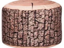 Sitting Point Hocker Wood 60 l Natur Holzoptik-Muster