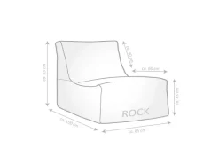 Sitting Point Sessel Santorin Rock 280 l Anthrazit Streifen-Muster