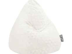 Sitting Point Sitzsack BeanBag Fluffy 220 l Weiß Herz-Muster