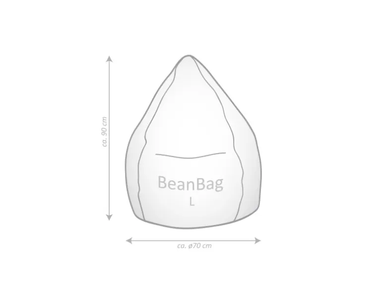 Sitting Point Sitzsack BeanBag Kicker 120 l Grün Fußball-Muster
