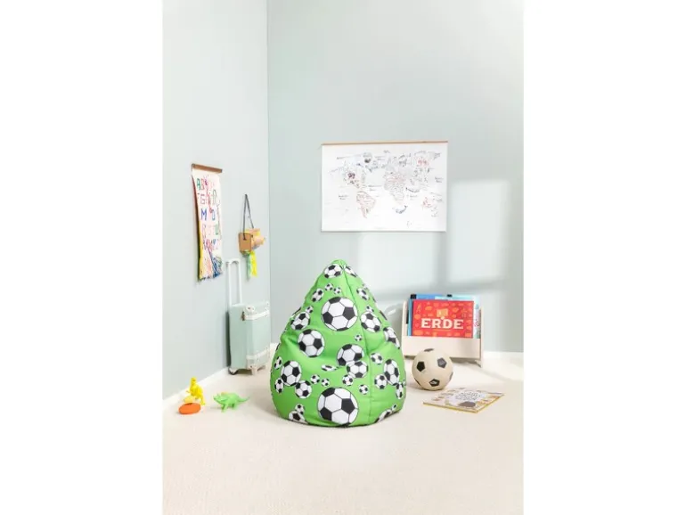 Sitting Point Sitzsack BeanBag Kicker 120 l Grün Fußball-Muster