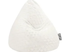 Sitting Point Sitzsack BeanBag Fluffy 120 l Weiß Herz-Muster