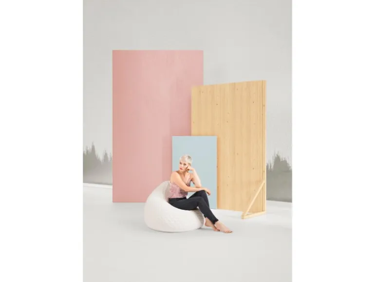 Sitting Point Sitzsack BeanBag Fluffy 120 l Weiß Herz-Muster