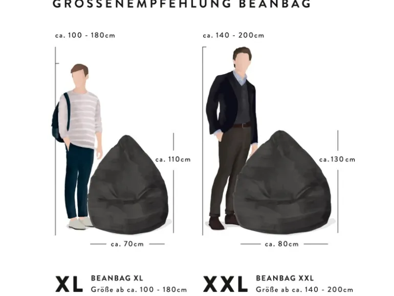 Sitting Point Sitzsack BeanBag Softy 220 l Senf