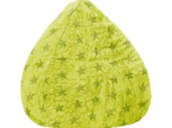 Sitting Point Sitzsack BeanBag Fluffy 220 l Grün Sternen-Muster