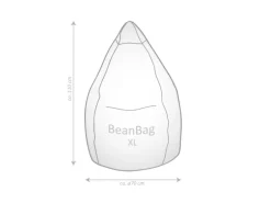 Sitting Point Sitzsack BeanBag Fluffy 220 l Grün Sternen-Muster