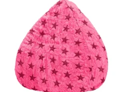 Sitting Point Sitzsack BeanBag Fluffy 220 l Pink Sternen-Muster