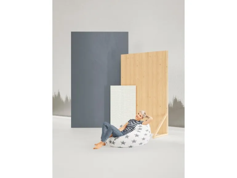 Sitting Point Sitzsack BeanBag Fluffy 220 l Grau Sternen-Muster