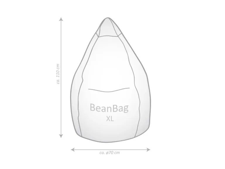 Sitting Point Sitzsack BeanBag Fankurve 220 l Blau-Weiß Fußball-Muster
