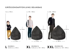 Sitting Point Sitzsack BeanBag Fankurve 220 l Blau-Weiß Fußball-Muster