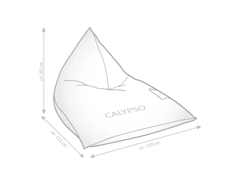 Sitting Point Sitzsack Calypso Santorin 300 l Rot Streifen-Muster