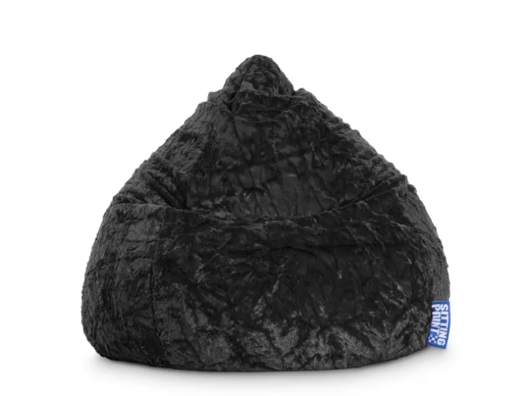 Sitting Point Sitzsack Fluffy 220 l Schwarz