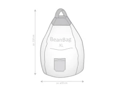 Sitting Point Sitzsack Jamie 220 l Braun