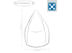 Sitting Point Sitzsack Pirat 220 l Bunt Bunt