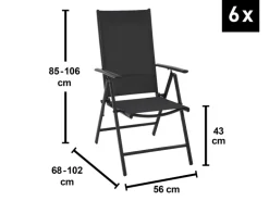 Sitzgruppe Townsville 8-tlg. Aluminium Anthrazit