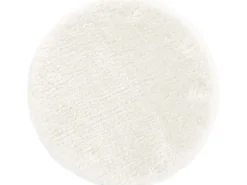 Sitzkissen Lambskin Rund Kunstfell Weiß 40 cm x 40 cm