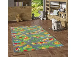 Snapstyle Kinder Spiel Straßenteppich Grün 80x160cm