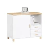 SoBuy Aktenschrank Druckertisch mit 3 Schubladen und 1 Tür Sideboard für Büro ASK07-WN