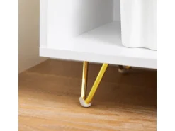 SoBuy Aktenschrank Druckertisch mit 3 Schubladen Sideboard für Büro Weiß ASK11-W