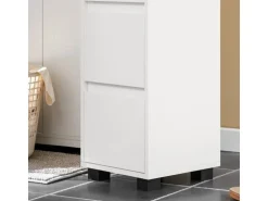 SoBuy Badezimmerschrank Badschrank mit 3 Schubladen und 4 Fächern 33x90x30cm Weiß BZR29-W