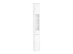 SoBuy Badezimmerschrank Hochschrank Badregal mit 6 Einlegeböden 20x180x20cm BZR34-II-W