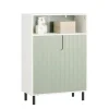 SoBuy Badkommode Badezimmerschrank Midischrank Kommode Sideboard BZR138-GR