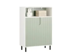 SoBuy Badkommode Badezimmerschrank Midischrank Kommode Sideboard BZR138-GR