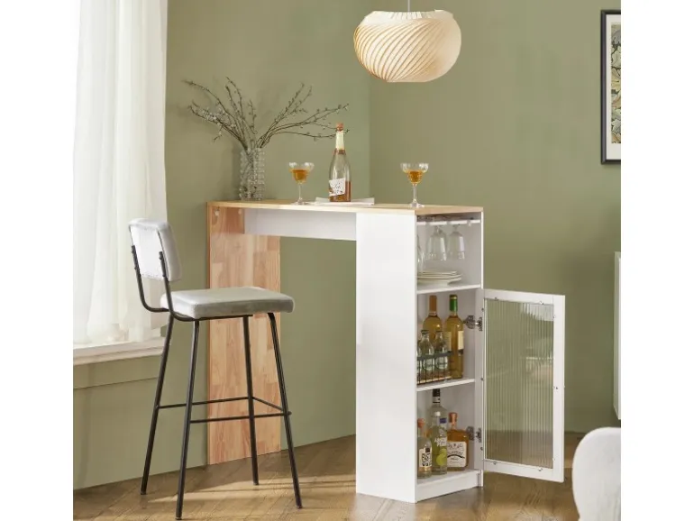 SoBuy Bartisch Esstisch Balkontisch Küchentisch Bistrotisch Stehtisch FWT99-WN