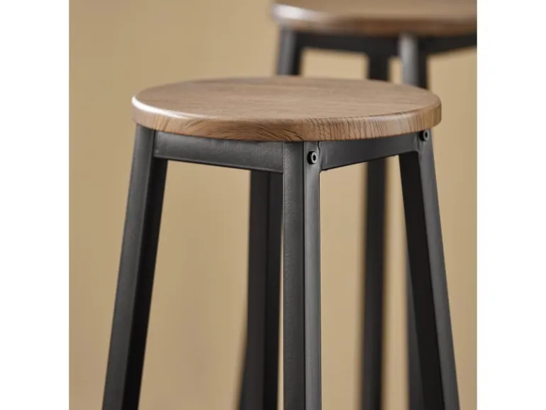 SoBuy Bartisch Set 5-teilig Essgruppe Esstisch mit 4 Hockern Braun-Schwarz OGT22-SCH