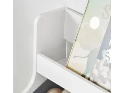 SoBuy Bücherregal für Kinder Kinderregal mit 2 Boxen Aufbewahrungsregal KMB71-W