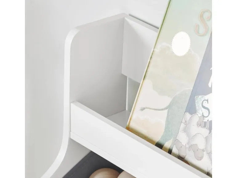 SoBuy Bücherregal für Kinder Kinderregal mit 2 Boxen Aufbewahrungsregal KMB71-W
