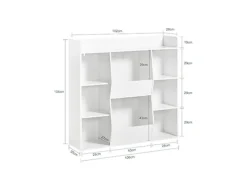 SoBuy Bücherregal für Kinder Kinderregal Aufbewahrungsregal Standregal KMB55-W