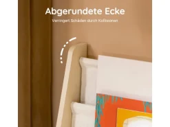 SoBuy Bücherregal Kinderregal mit 4 Stofffächern Zeitungsständer KMB50-N