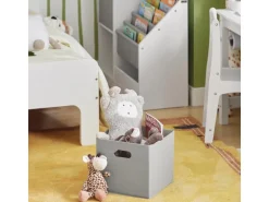 SoBuy Bücherregal Kinderregal mit Boxen Aufbewahrungsregal Weiß KMB76-W