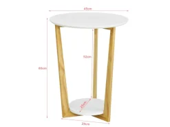 SoBuy Beistelltisch mit 2 Ablagen Couchtisch Balkontisch FBT52-WN