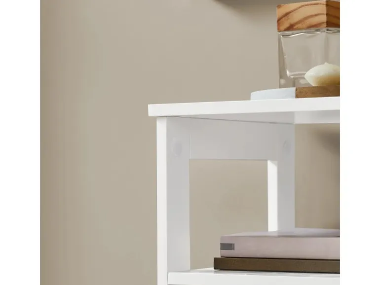 SoBuy Beistelltisch Nachttisch mit Schublade und Ablagen Telefontisch FBT91-W