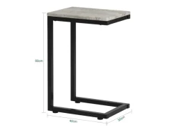 SoBuy Betttisch Beistelltisch Sofatisch Nachttisch Pflegetisch Grau FBT44-HG