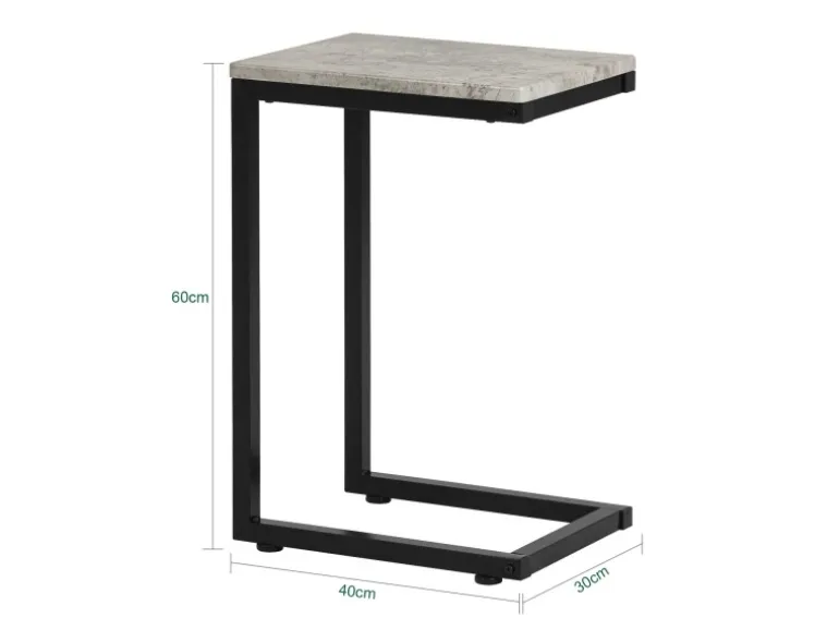 SoBuy Betttisch Beistelltisch Sofatisch Nachttisch Pflegetisch Grau FBT44-HG