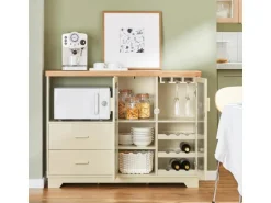 SoBuy Buffet Sideboard Küchenschrank Kommode Mikrowellenschrank FSB81-MI