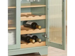 SoBuy Buffet Sideboard Küchenschrank Kommode Mikrowellenschrank FSB81-GR