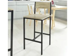 SoBuy 2-er Set Barhocker Barstühle mit Rücken-Lehne Sitzhöhe 67cm FST53x2