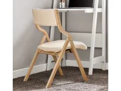 SoBuy Esszimmerstuhl Klappstuhl Küchenstuhl Polsterstuhl mit Lehne Beige FST40-W