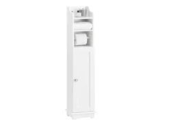 SoBuy Freistehend Toilettenpapieraufbewahrung Holz Weiß FRG177-W