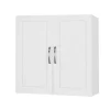 SoBuy Hängeschrank Badezimmerschrank mit Verstellbarem Regal 60x60x30cm Weiß FRG231-W