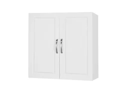 SoBuy Hängeschrank Badezimmerschrank mit Verstellbarem Regal 60x60x30cm Weiß FRG231-W
